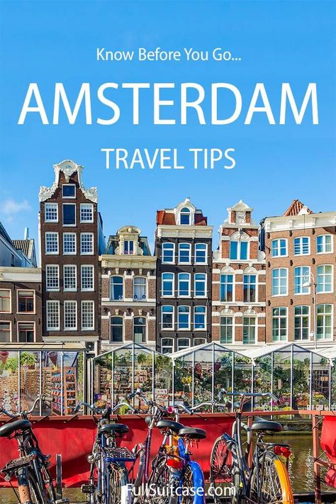 Traveling to Amsterdam for the First Time: 21 Tips & Tricks for Your Visit Amsterdam Travel Tips, Amsterdam Trip, Amsterdam Travel, The Capital, Things To Know, The Netherlands, Netherlands, Amsterdam, Travel Tips