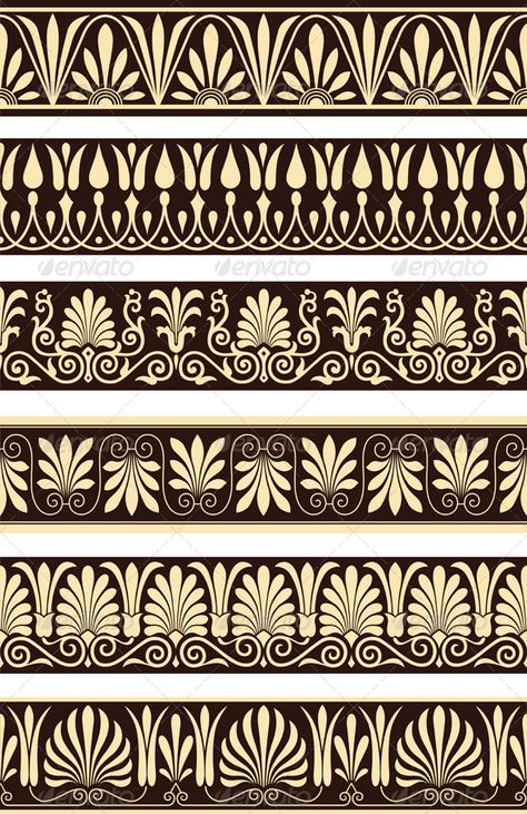 Antique Background, Background Border, Ornate Pattern, Greek Pattern, Pola Sulam, Digital Borders Design, Borders And Frames, Decorative Borders, Art Nouveau Design