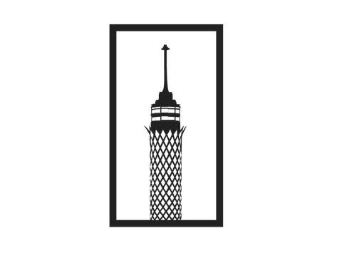 Cairo Tower by Marco Youssef Cairo Tower Illustration, Cairo Tower, Tower Design, Cairo, Lamp Post, Global Community, Illustration Art, Tower, Clip Art