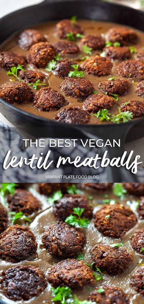 Flavorful and easy to make, these are the Best Vegan Lentil Meatballs you will ever try! Crispy outside & light inside, fully plant-based. Vegan Lentil Meatballs, Vegan Meatballs Recipe, How To Cook Lentils, Lentils Vegan, Lentil Meatballs, Vegan Meatloaf, Vegetarian Meatballs, Canned Lentils, Outside Light