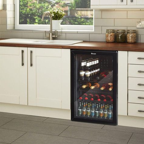 Wine Temperature, Glass Door Fridge, Counter Fridge, Drinks Fridge, Slide Out Shelves, Chill Drinks, Under Counter Fridge, Door Fridge, Domestic Appliances