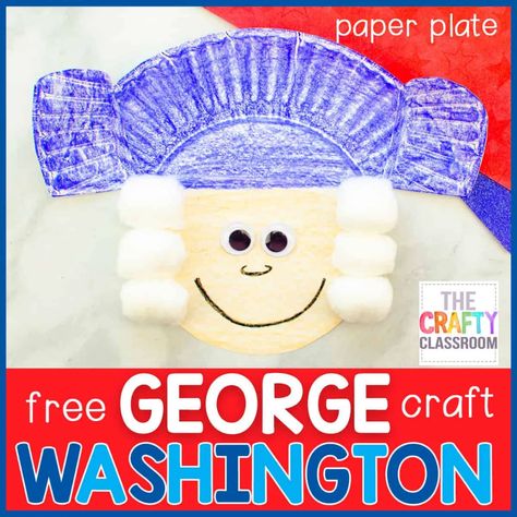 Patriotic Crafts for Kids George Washington Craft, Patriotic Crafts For Kids, Preschool Friendship, Homeschool Coop, February Classroom, Cultural Crafts, Reading Themes, Toddler Classroom, Fun Baking