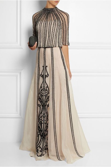 Reign Fashion, Tulle Top, Gowns Dresses Elegant, Stylish Party Dresses, Embroidered Tulle, Cream Silk, فستان سهرة, Temperley London, Vestidos Vintage