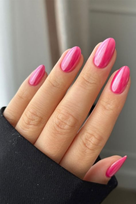 pink nails, pink glazed nails, summer nails, simple pink nails, summer nails color Pink Glazed Nails, Nails Simple Pink, Rich Girl Nails, Simple Pink Nails, Glazed Nails, Strawberry Nails, Pink Tip Nails, Long Almond Nails, Sheer Nails