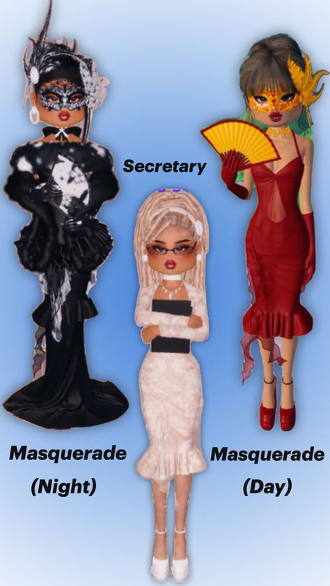 @deja_dti_17  Dress to impress outfits ~ xl1703 #dresstoimpress #dti #dtiinspo #dtioutfits #masquerade #secretary Dti Masquerede, Secretary Dress To Impress, Masquerade Dress To Impress, Theatre Outfit, Dress To Impress Outfits, Secretary Outfits, My Images, Dress To Impress, Quick Saves