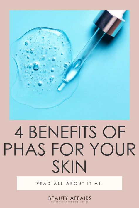 Skincare ingredient guide to poly hydroxy acids. As a type of alpha hydroxy acid, PHAs have many similar benefits for your skin. PHAs are chemical exfoliants that brighten skin, smooth skin texture, and may help to hydrate your skin. Exfoliating Cleanser, Alpha Hydroxy Acid, Brighten Skin, Smooth Skin, Your Skin, Benefits, Skin