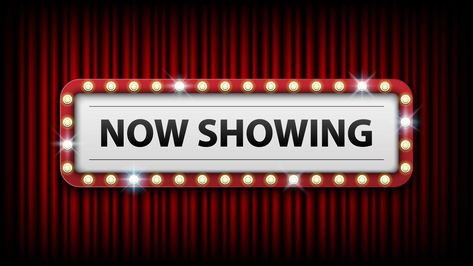 Now showing with electric bulbs frame on red curtain background Now Showing Sign, Red Curtain Background, Christmas Party Invitations Free, Movie Theater Aesthetic, Curtain Background, Background Frame, Electric Bulb, Movie Posters Design, Banner Background Images