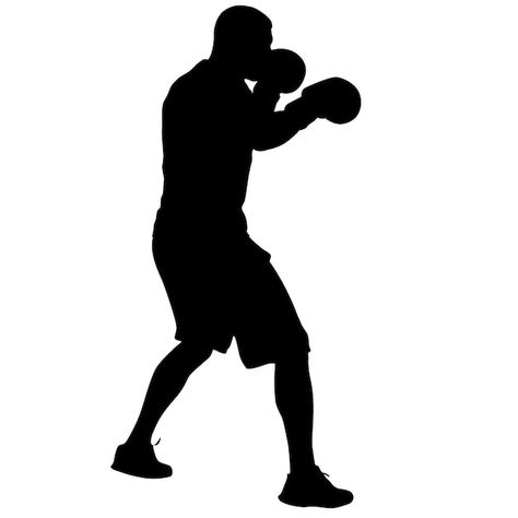 Boxer Athlete, Karate Picture, Boxer Silhouette, Boxing Tattoos, Cow Cupcakes, Sport Silhouette, Washroom Design, Cakes For Men, Black Silhouette