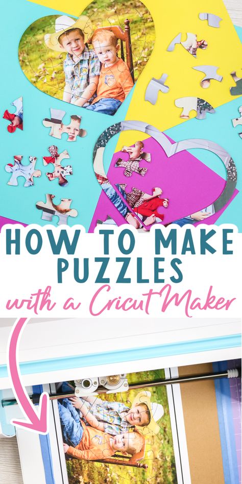 How to Make Puzzles with a Cricut Maker Custom Puzzle Gift Ideas, Cricut Puzzle Projects, Cricut Puzzle, Make A Puzzle, Flower Wall Hanging Decor, Room Hanging Decor, Valentines Puzzles, Diy Paper Wall Hanging, Crafts 2023