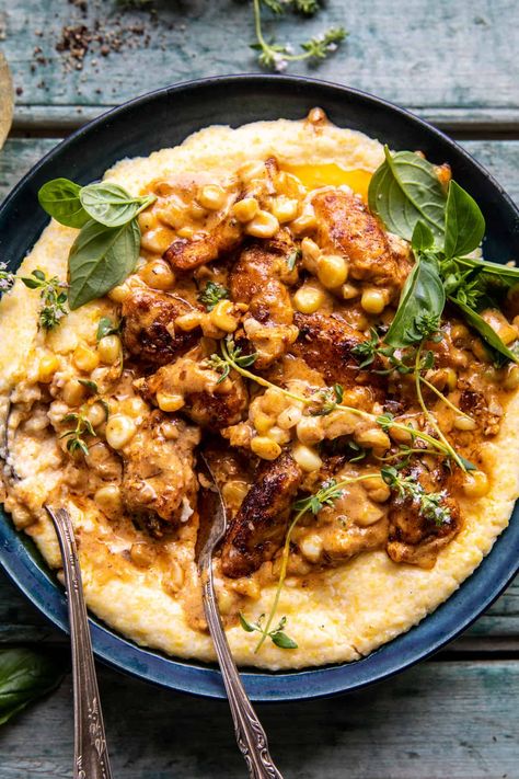 Garlic Corn, Cheesy Polenta, 2024 Meals, Rice Risotto, Half Baked Harvest Recipes, Quick Delicious Meals, Homemade Cajun Seasoning, 2023 Recipes, Lemon Butter Chicken