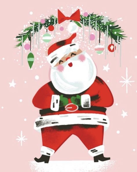 Jill Howarth, Stocking Designs, Santa Art, Diy Vintage Decor, Riley Blake Fabric, Christmas Stationery, December 13, Holiday Humor, Holiday Illustrations