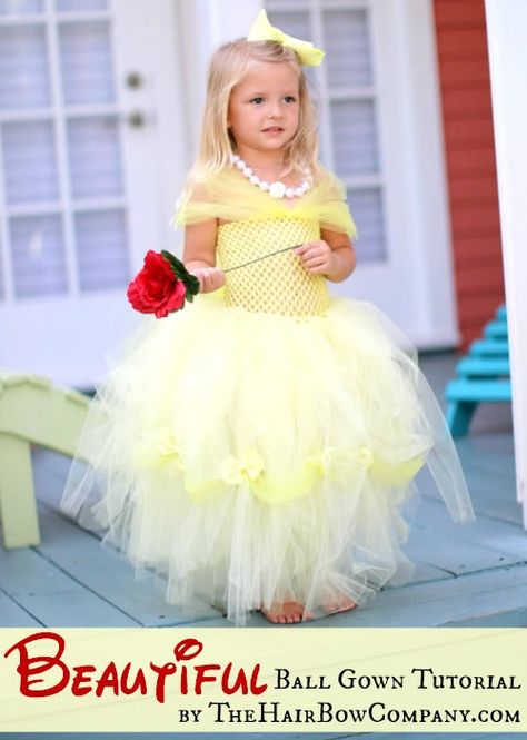 Beautiful Princess Ball Gown – The Hair Bow Company Halloween Tutu Costumes, Diy Tutu Dress, Diy Tutu Skirt, Diy Tutus, Crochet Tutu, Tutu Tutorial, Beautiful Ball Gowns, Diy Tutu, Halloween Tutu