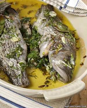 Whole Roasted Sea Bass Whole Striped Bass Recipe, Whole Sea Bass Recipes, Striped Bass Recipe, Bass Recipes, Sea Bass Recipe, Bass Recipe, Sea Bass Recipes, Easy Fish Recipes, Striped Bass