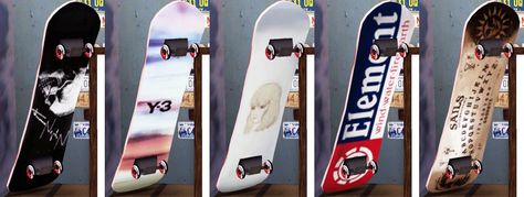 DescargasSims (Skateboards Decor skateboards Sims3pack and...) Sims 4 Skateboard, Skateboard Decor, Skate Boards, Cc Sims, Sims 3, Sims 4, Skateboard, Mesh, Dresses