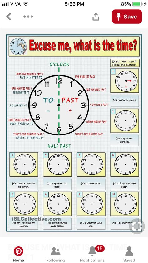 Clock Worksheets, Free Math Printables, Time For Kids, English Activities For Kids, What Time Is It, Teaching English Grammar, English Language Learning Grammar, Learning English For Kids, Basic Math Skills