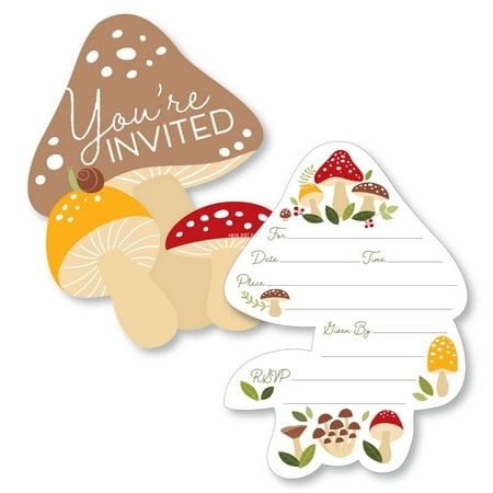 Invite friends and family to your Red Toadstool Party with a Big Dot of Happiness Wild Mushrooms invitation. These fun party invites are printed on sturdy card stock paper and have plenty of space to add the party details. Plus, their unique shape will be adored by all your guests. Each set of 12 shaped fill-in invitations also includes 12 white envelopes, making it easy to get your party invitations into the mail. Begin planning the perfect party with these party invites! Color: Multicolor. Toadstool Party, Cowboy Party Invitations, Fairy Garden Birthday Party, Wild West Cowboys, Cowboy Party, Cards With Envelopes, Wild Mushrooms, Big Dot Of Happiness, Get The Party Started