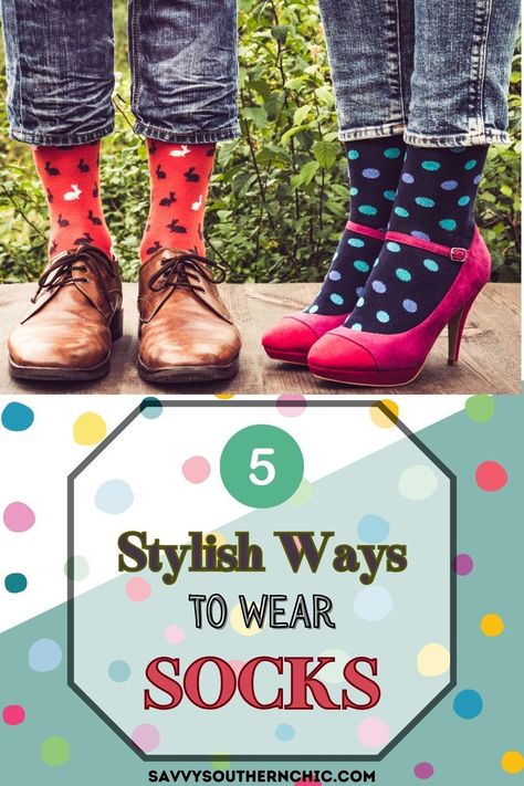 If you thought socks were just an afterthought, think again. While they have been a necessary part of our everyday attire for years, when styled correctly, socks can become the perfect accessory to bring your look together. Learn how to wear socks in 5 stylish ways. Thought Socks, Long Socks Outfit, Tall Socks, Professional Work Outfit, Sweater Socks, Solid Socks, Holiday Socks, Sock Outfits, Fashion For Women Over 40