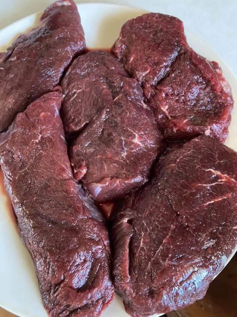 Grilled Deer Meat, Elk Round Steak Recipes Crock Pot, Elk Ribeye Recipe, Elk Ground Beef Recipes, Elk Steaks Recipes, Elk Marinade Recipes, Marinade For Elk Steak, How To Cook Elk Meat, Elk Sirloin Steak Recipes