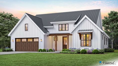 Main image for house plan 1152C: The Humboldt Farmhouse Essentials, Creek Ideas, Flip Ideas, White Siding, American House Plans, Gorgeous Homes, Cozy Places, Maine Cottage, House Updates