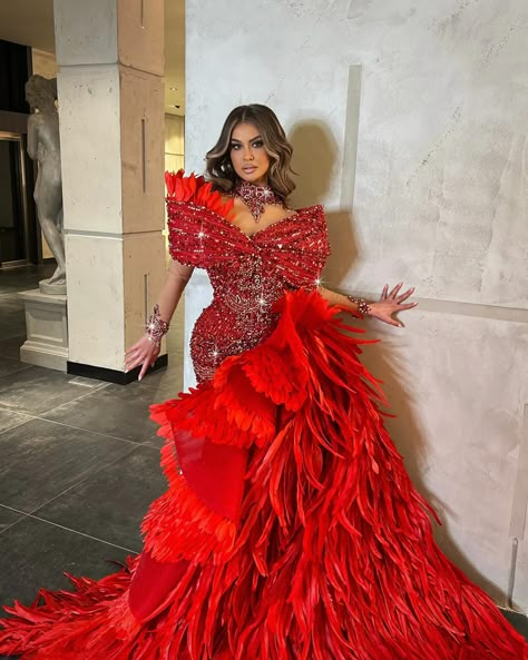 Dresses Feathers, Elegant Red Dress, 2piece Outfits, Conceptual Fashion, Instagram Dress, Red Dress Women, Lace Styles, Shein Outfits, Cute Prom Dresses