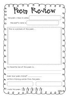 Creative Classroom: World Poetry Day FREEBIE!  Poem Review Sheet for Kids Poetry Center, World Poetry Day, Poetry Day, Poetry Unit, Poetry For Kids, Teaching Poetry, Poetry Ideas, Teaching Ela, Poetry Reading