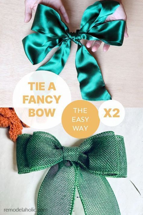 If you want to learn how to tie a bow to add to a Christmas wreath or holiday gift, learn two different methods from Remodelaholic! This tutorial shows two easy ways to tie a bow using a spool of ribbon with pictures and video. These beautiful bows will look great for holiday or Christmas party decor! How To Tie A Big Ribbon Bow, Ways To Tie A Bow, Tie Bows With Ribbon, Christmas Party Decor, Christmas Bow Tie, Fancy Bows, How To Tie Ribbon, Perfect Bow, Bows Diy Ribbon