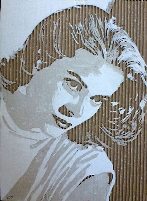 Cardboard Relief, Collage Portrait, Cardboard Sculpture, Relief Sculpture, Cardboard Art, Cardboard Paper, Paper Cut Art, Best Living Room, Cardboard Crafts