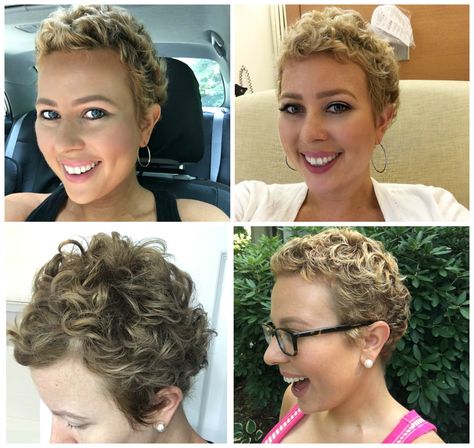 chemo curls collage Hair After Chemo, Chemo Curls, Hairstyles After Chemo, Hair Growth After Chemo, Growing Out Hair, Chemo Hair, Hair Challenge, Wavy Haircuts, Natural Hair Styles Easy