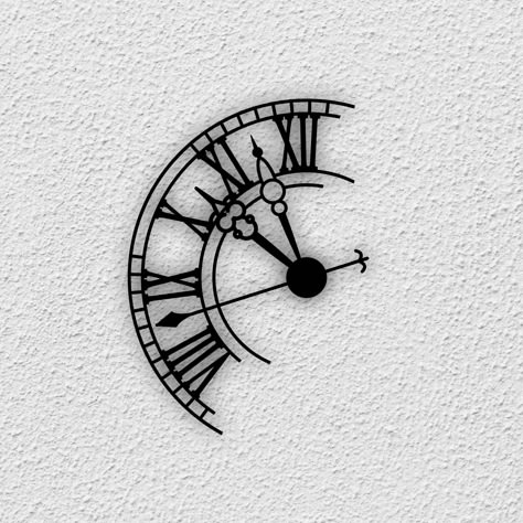 Time Ticking Tattoo, Black And White Clock Aesthetic, Tachometer Tattoo, Time Turner Drawing, Tattoo Time Clock, Vintage Clock Drawing, Clock Drawing Simple, Old Clock Tattoo, Clock Sketch