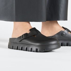 Wedges and Platforms for Women | buy online at BIRKENSTOCK Black Birkenstock, Two Strap Sandals, Boys Sandals, Men Suede, London Shoes, Suede Fashion, Strap Wedge, Shearling Boots, Birkenstock Boston