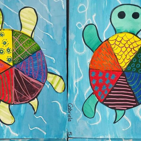 @primaryvisualart on Instagram: "🐢The Year Twos learned about the elements of line and colour to create these peaceful turtles.  Clever arteests🎨🎨🎨  #gradetwoart #primaryart #artteachersofinstagram #artteacher #colourtheory #lineart #kidsartproject #artforkids" Color Wheel Turtle, Turtle Art For Kids, Canvas Painting Tutorials, Turtle Art, Art Lesson Plans, Painting Tutorials, Class Ideas, Art Lesson, Elementary Art