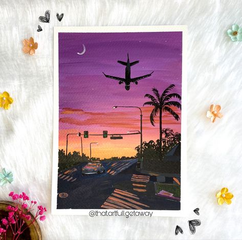 Acrylic painting art drawing illustration purple pink Pinterest Painting, Diy Canvas Art Easy, Scenery Drawing, Sky Art Painting, Easy Acrylic Painting, Canvas Art Quotes, Canvas Painting Designs, Art Painting Gallery, Cute Paintings