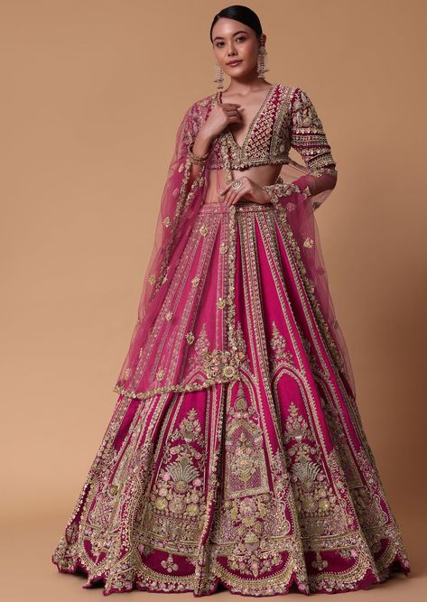 Maroon Silk Velvet 16 Kali Lehenga Set Jacket Style Blouse, Kali Lehenga, Zardosi Blouse, Mughal Motifs, Bridle Dress, Latest Bridal Lehenga Designs, Heavy Lehenga, Zardosi Embroidery, Velvet Lehenga