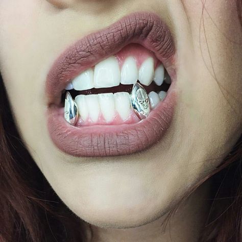 Girls With Grills, Girl Grillz, Fang Grillz, Grillz Teeth, Diamond Grillz, Gold Grillz, Grills Teeth, Tooth Gem, Gold Teeth