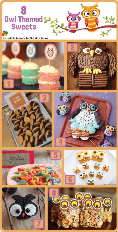 Owl Party Ideas, Birthday Party Cake Ideas, Owl Birthday Party Ideas, Party Cake Ideas, Owl Themed Birthday Party, Dduk, Owl Themed Parties, Hersey Kisses, Owl Birthday Party