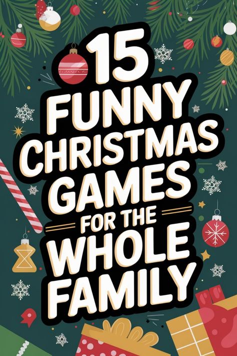 Looking to add some fun to your holiday celebrations? Check out these 15 funny Christmas games that are perfect for the whole family! From hilarious charades to festive scavenger hunts, there’s something for everyone to enjoy. Get ready to create lasting memories and lots of laughter this holiday season with these entertaining game ideas. Whether you’re hosting a small gathering or a big party, these games are sure to bring joy and cheer to all. Fun Christmas Games For Family Scavenger Hunts, Funny Family Christmas Pajama Ideas, Family Christmas Games Hilarious, Christmas Card Games, Fun Christmas Games For Family, Holiday Games Family, Christmas Games For Large Groups, Christmas Games For Family Funny, Christmas Games Ideas