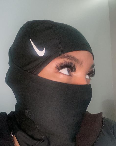 Nike Ski Mask, Mask Outfit, Hood Girls, Mask Aesthetic, Mask Girl, Curvy Women Jeans, Ski Mask, Halloween Costumes For Girls