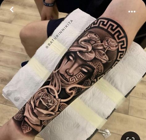 Voll Arm-tattoos, Chicano Tattoos Sleeve, Medusa Tattoo Design, Men Tattoos Arm Sleeve, Tattoo Magazine, Forarm Tattoos, Wrist Tattoos For Guys, Forearm Sleeve Tattoos, Half Sleeve Tattoos For Guys