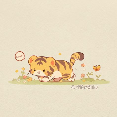 #kawaiitiger #cutetigerdrawing #cutedrawing #cuteart #aesthetic #illustration #cute #kawaii #cuteartwork #cuteartstyle #kawaiiart #doodle #doodling #art #drawing #digitalart Kawaii Tiger Drawing, Cute Tiger Art, Cute Tiger Drawing, Chibi Tiger, Tiger Kawaii, Tiger Doodle, Kawaii Tiger, Pink Wallpaper Kawaii, Animal Pfp