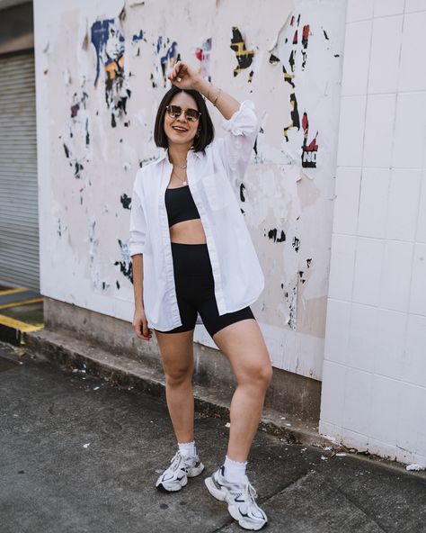 Just a few favorite summer looks as of late. All about the a-line shorts. Mini dresses. And fun accessories that pack a punch. Which look is your favorite? Shop these looks with the link in my bio, or comment LINK and I’ll send it to you via DM. 📷 @kvcphotography @rach.bires @hannahlozanophoto Outfits With Socks, Style Biker Shorts, Short Jumpsuit Outfit, Biker Shorts Outfit Summer, Cycling Shorts Outfit, Long White Blouse, Bike Shorts Outfit, Casual Sporty Outfits, Biker Shorts Outfit