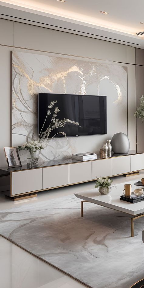 Modern Tv Room, Tv Unit Interior Design, Latest Living Room Designs, Living Room Tv Unit, Luxury Living Room Design, Living Room Design Inspiration, Living Room Partition Design, Tv Wall Design, Wall Designs