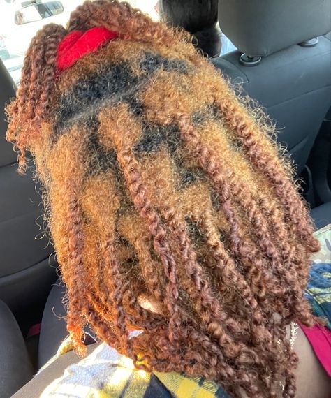 Blonde Starter Locs, Two Strand Starter Locs, Starter Locs Styles, Dark Blonde Color, Ginger Locs, Locs Ideas, Locs Styles, Loc Inspiration, Short Locs