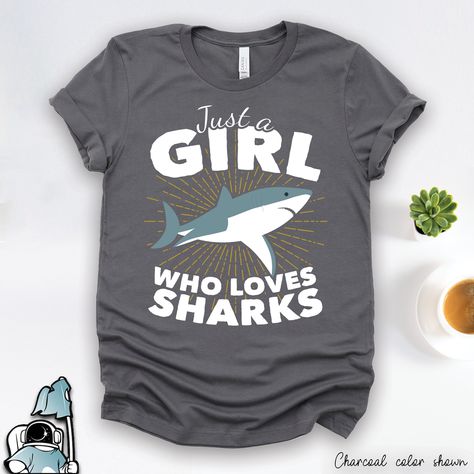 Shark Shirts, Shark Girl, Shark Gifts, Shark Lover, Shark Shirt, Shark T Shirt, Shark Week, White Sharks, Comfy Shirts