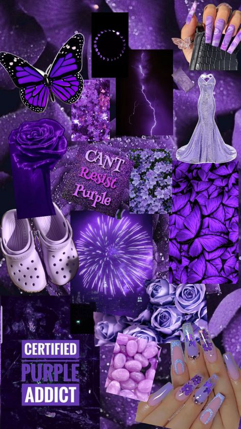 Purple Wallpaper, Butterflies, Collage, Purple, Black