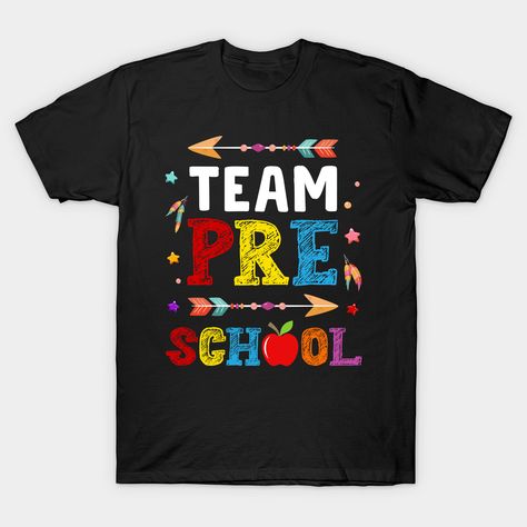 Team Preschool Teacher Team Squad Student Back To School Kid shows teacher appreciation, a great present for teachers, preschool teacher, teacher life or teacher lover. A special present for teachers or students of preschool class to show team effort.Let everyone know that you're a member of the preschool crew with this adorable outfit. Great elementary school teacher top to wear while reading books, teaching, and coloring with your preschool quad. Lovely wearing to show love for preschool stude Third Grade Teacher, 2nd Grade Teacher, Back To School Kids, Teacher Team, Presents For Teachers, Team T Shirts, Preschool Teacher, Teacher Tshirts, Love T Shirt