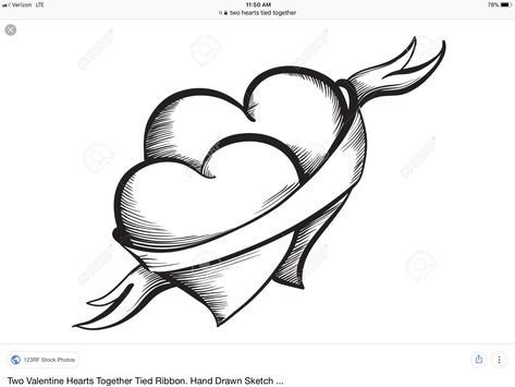 Bestie tattoo with “BFF” in ribbon or different color ribbons Heart With Ribbon, Bestie Tattoo, Banner Drawing, Ribbon Tattoos, Ribbon Banner, Memorial Stones, Two Hearts, Heart Tattoo, Tattoo Drawings