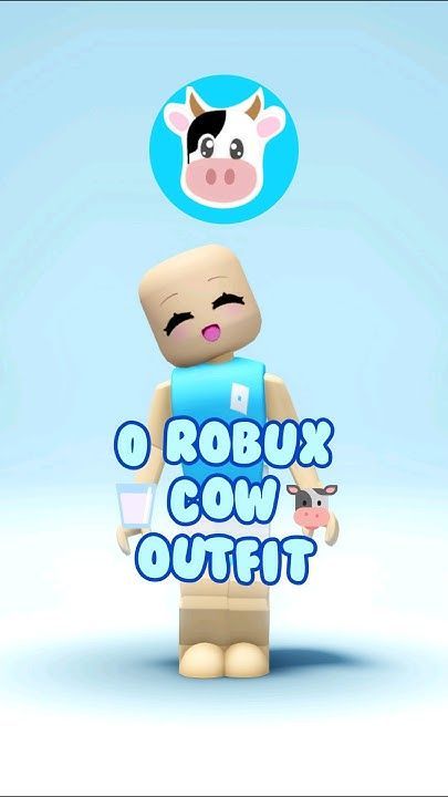 Free Avatar Roblox Ideas, 0 Robux Outfit Idea, Cow Outfits, Outfit Roblox, Funny Lockscreen, Free Avatars, Avatar Roblox, Black Hair Roblox, Roblox T-shirt