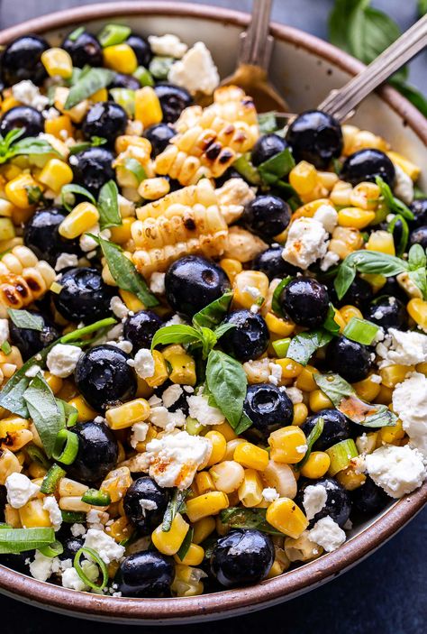 Corn Feta Salad, Blueberry Salad Recipes, Mexican Ideas, Recipe Runner, Corn Tomato Salad, Feta Salad Recipe, Honey Lime Dressing, Blueberry Salad, Corn Salad Recipes