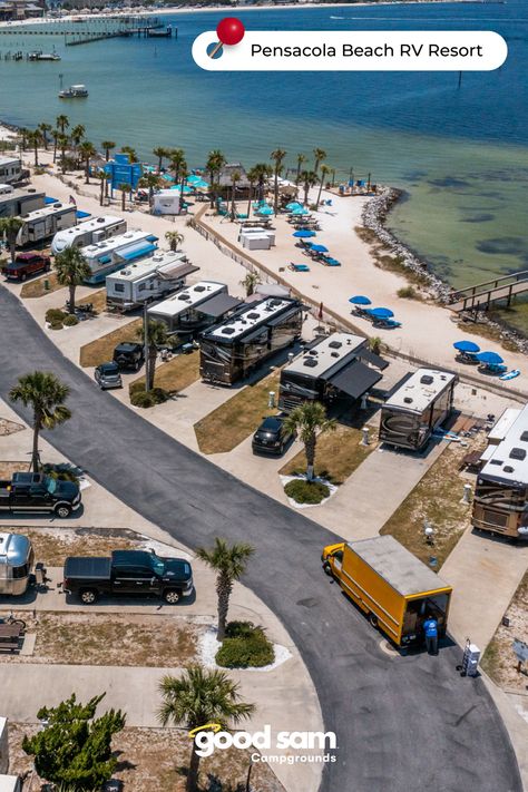 Beach Rv Camping, Beach Trailer, Florida Campgrounds, Luxury Rv Resorts, Beach Camper, Best Rv Parks, Rv Resorts, Rv Trips, Rv Campsite