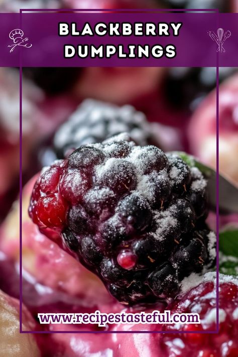 These delightful blackberry dumplings are a warm, comforting dessert perfect for any occasion. Bursting with the tart sweetness of blackberries and topped with fluffy dumplings, this dish is best served with a scoop of vanilla ice cream or fresh whipped cream. Blackberry Dumplings, Fluffy Dumplings, Crockpot Cube Steak, Slow Cooker Steak, Cube Steak Recipes, Cozy Summer, Comfort Desserts, Cube Steak, Tender Beef